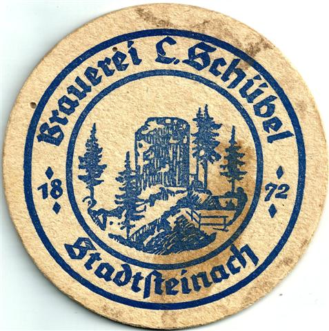 stadtsteinach ku-by schübel rund 1a (215-brauerei l schübel-blau)